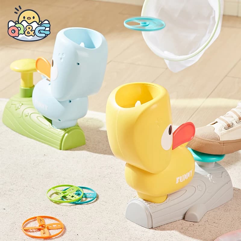 Wyrzutnia rakiet powietrznych – zabawka na dwór, latająca rakieta, latający dysk, latający spodek, launcher uruchamiany stopą, skoczna zabawka sportowa dla dzieci, gry ruchowe dla najmłodszych.